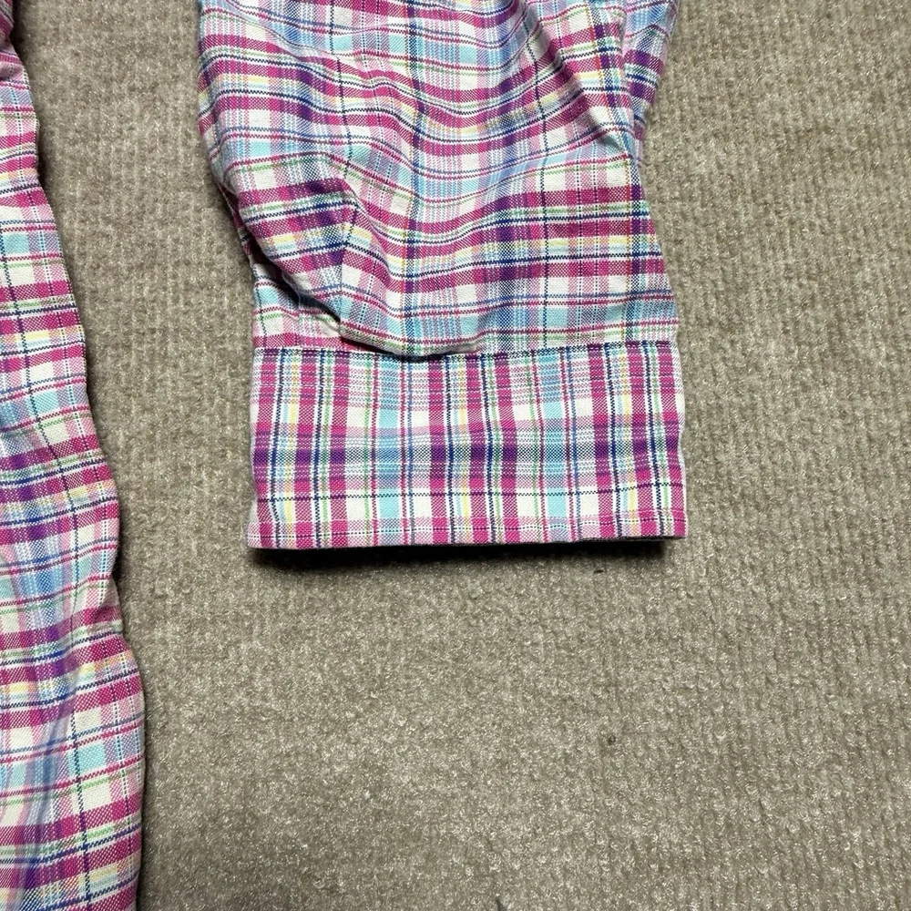 Polo Ralph Lauren Shirt Mens XXL Pink Blue Plaid Classic Fit Oxford Button Down - Picture 15 of 16